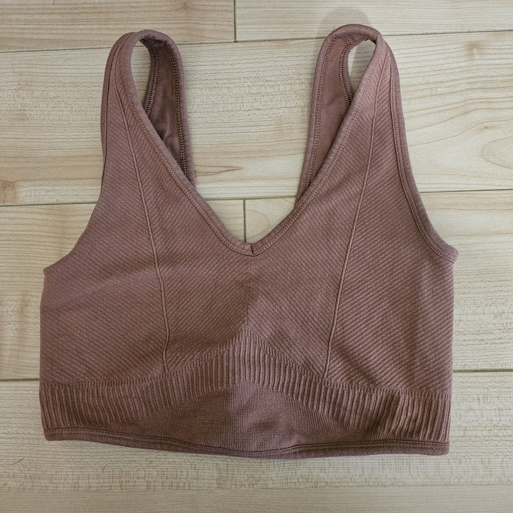 Gymshark Dusty Rose Ribbed Sports Bra